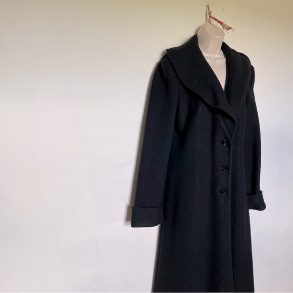 Jenne Maag New York designer wool ruffled long duster coat (bag17) - Picture 3 of 12
